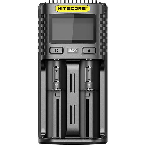 NiteCore UMS2 Rundzellen-Ladegerät LiFePO4, LiIon, NiCd, NiMH 10440, 14500, 14650, 16340, 16500, 16650, 17350, 17650, 17...