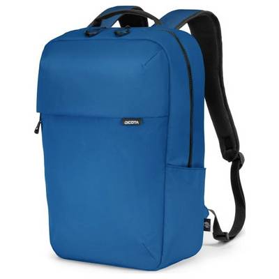 Ein blauer Rucksack mit schwarzem Schulterriemen, geeignet für den täglichen Gebrauch oder Reisen.