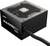 Eine schwarze Enermax MaxPro IV 650W Netzteileinheit mit einem Kühlventilator oben und einem angeschlossenen geflochtenen Kabel, von einem schrägen Blickwinkel aus dargestellt.