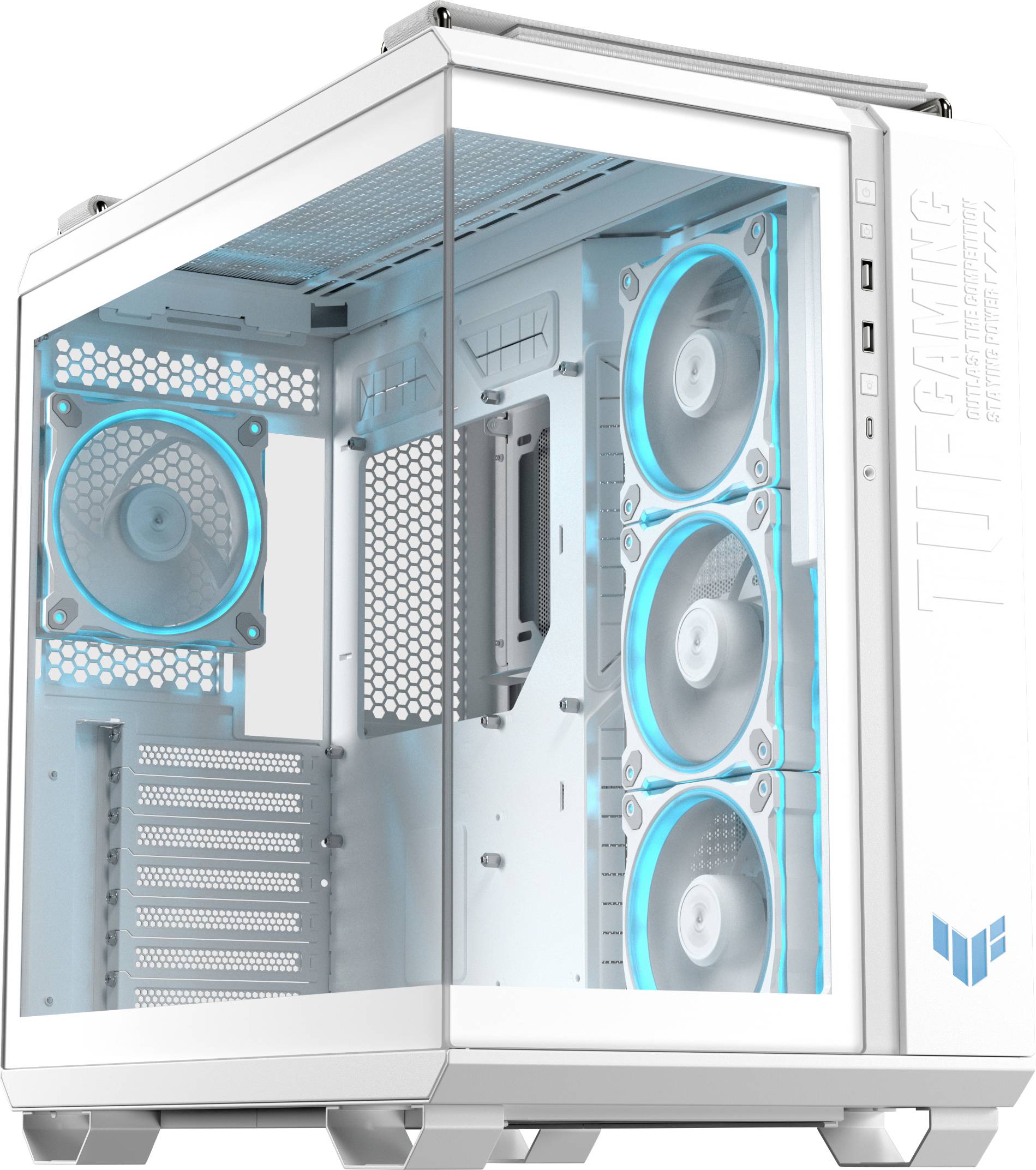 Asus 90DC0093-B19010 Midi-Tower PC-Gehäuse Weiß-0