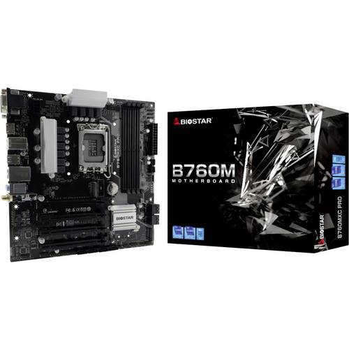 BioStar B760MXC PRO Mainboard Sockel (PC) Intel® LGA 1700 Formfaktor (Details) Micro-ATX Mainboard-Chipsatz Intel® B760