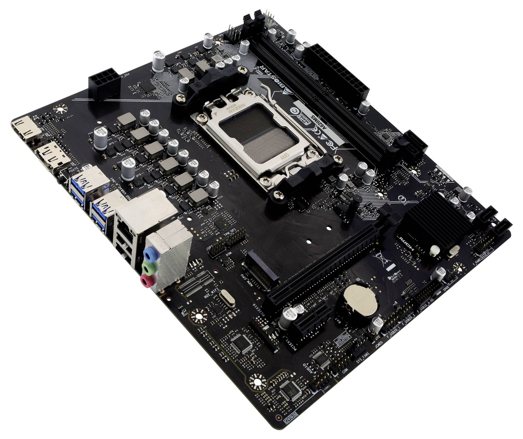 BioStar A620MS Mainboard Sockel (PC) AMD® AM5 Formfaktor (Details) Micro-ATX Mainboard-Chipsatz AMD® A620-2