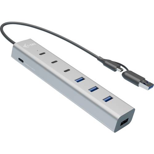 i-tec CAHUBMETAL7 USB-Kombi-Hub Grau