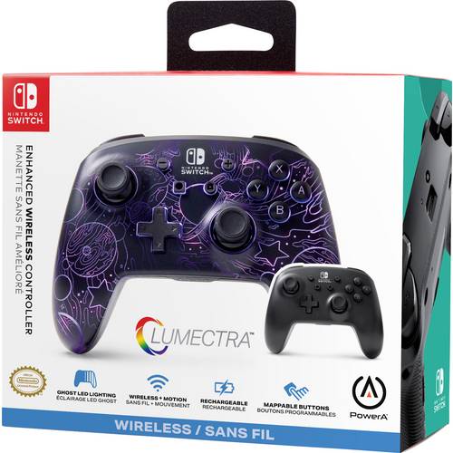 Thumbnail - Power A Lumectra - Galactic Vortex Controller Nintendo Switch, Nintendo Switch Lite, Nintendo Switch OLED Schwarz