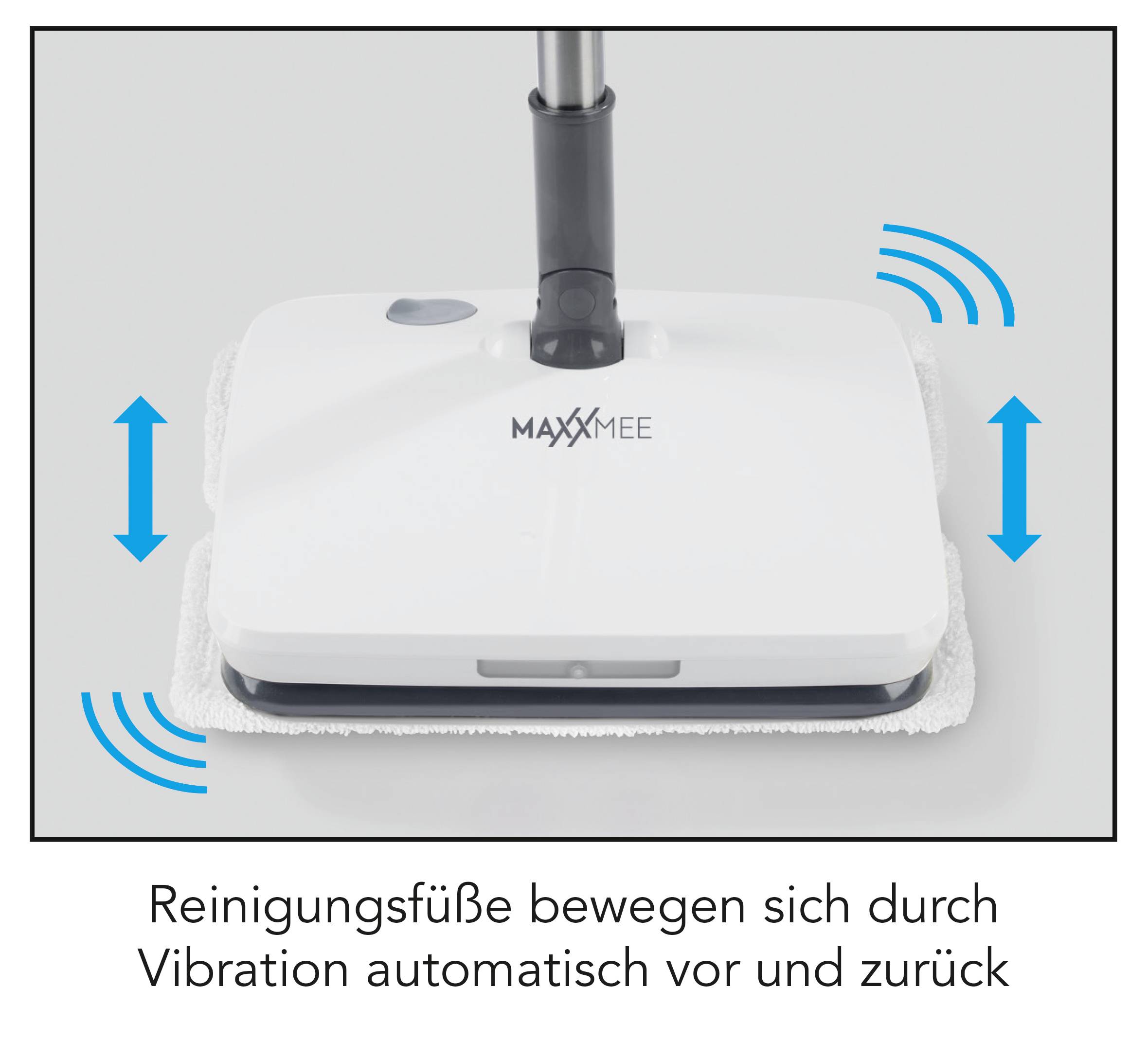 Maxxmee 00469 Akku-Vibrationsmopp Bodenwischer Weiß, Grau 1 St.-9