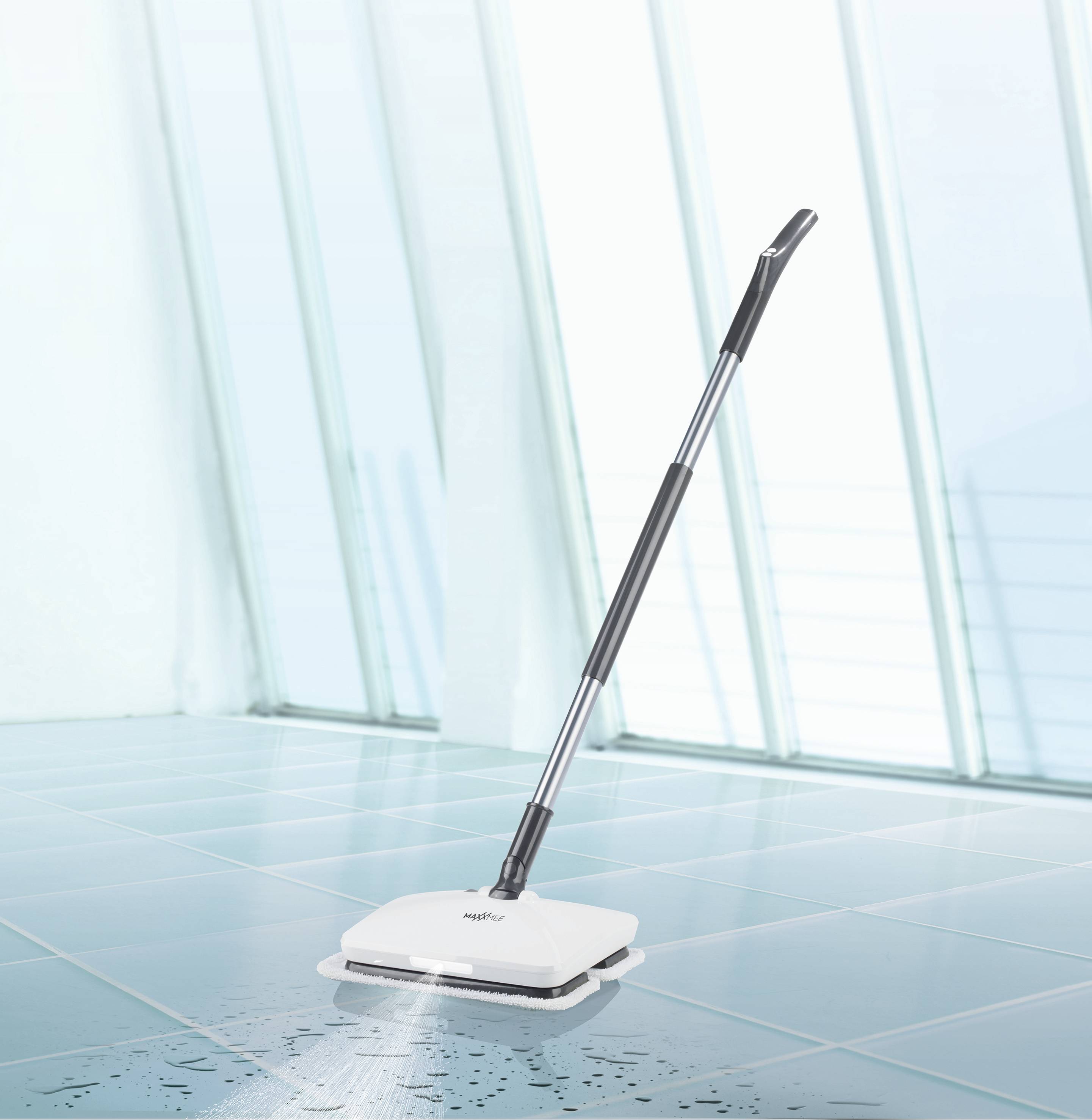 Maxxmee 00469 Akku-Vibrationsmopp Bodenwischer Weiß, Grau 1 St.-1