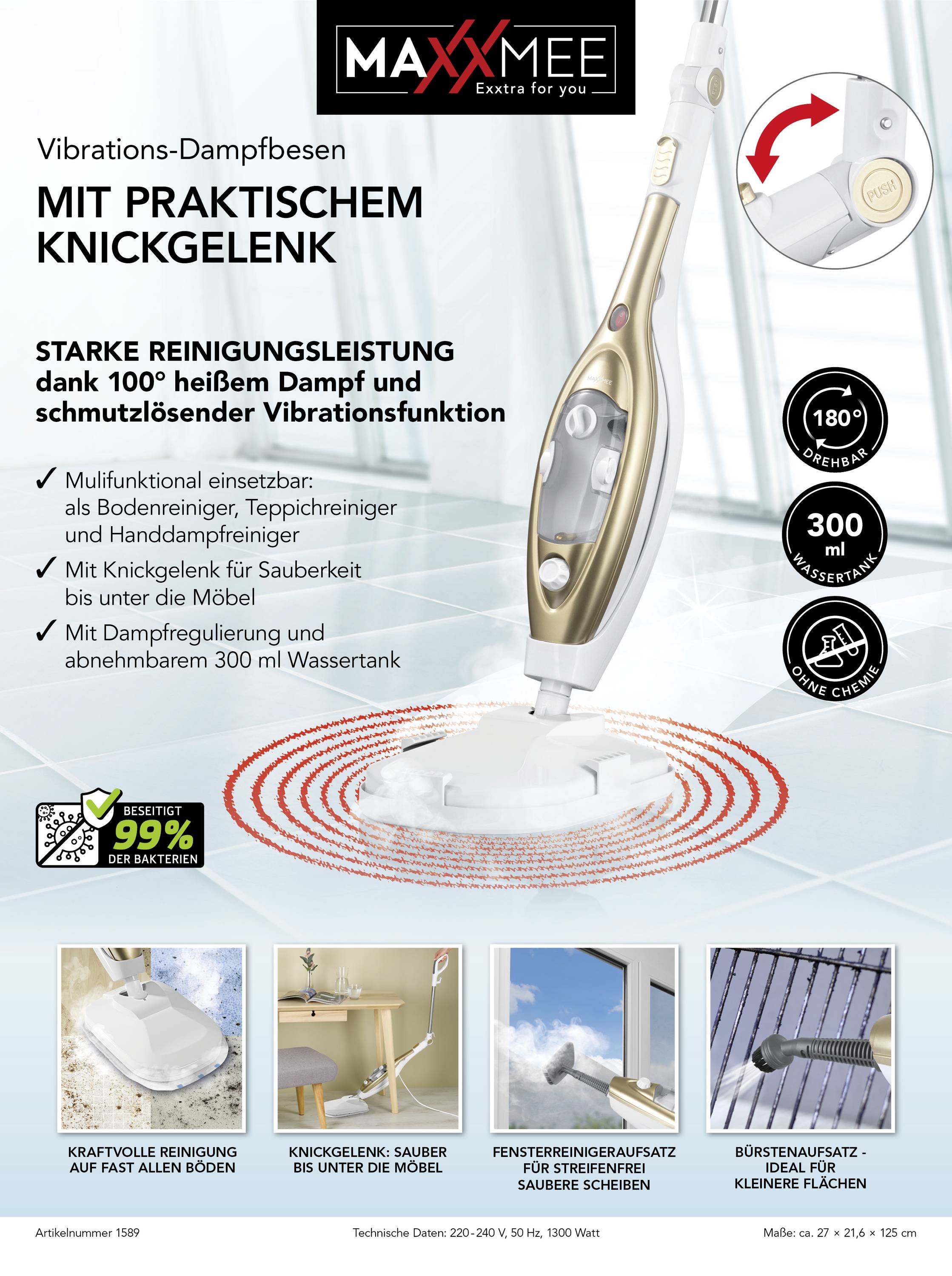 Maxxmee Dampfbesen 01589
