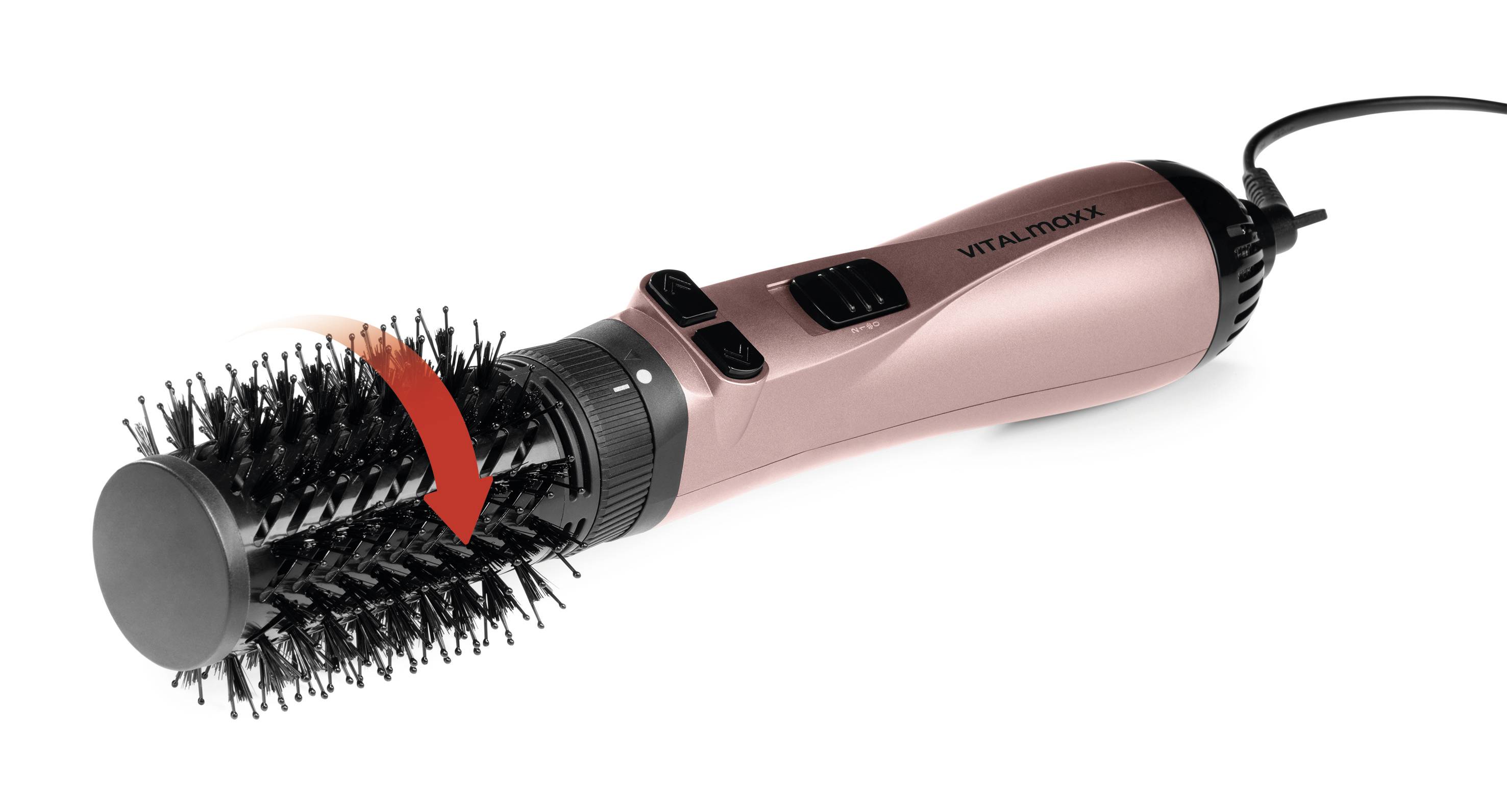 VitalMaxx Warmluftbürste Anthrazit, Rose-7