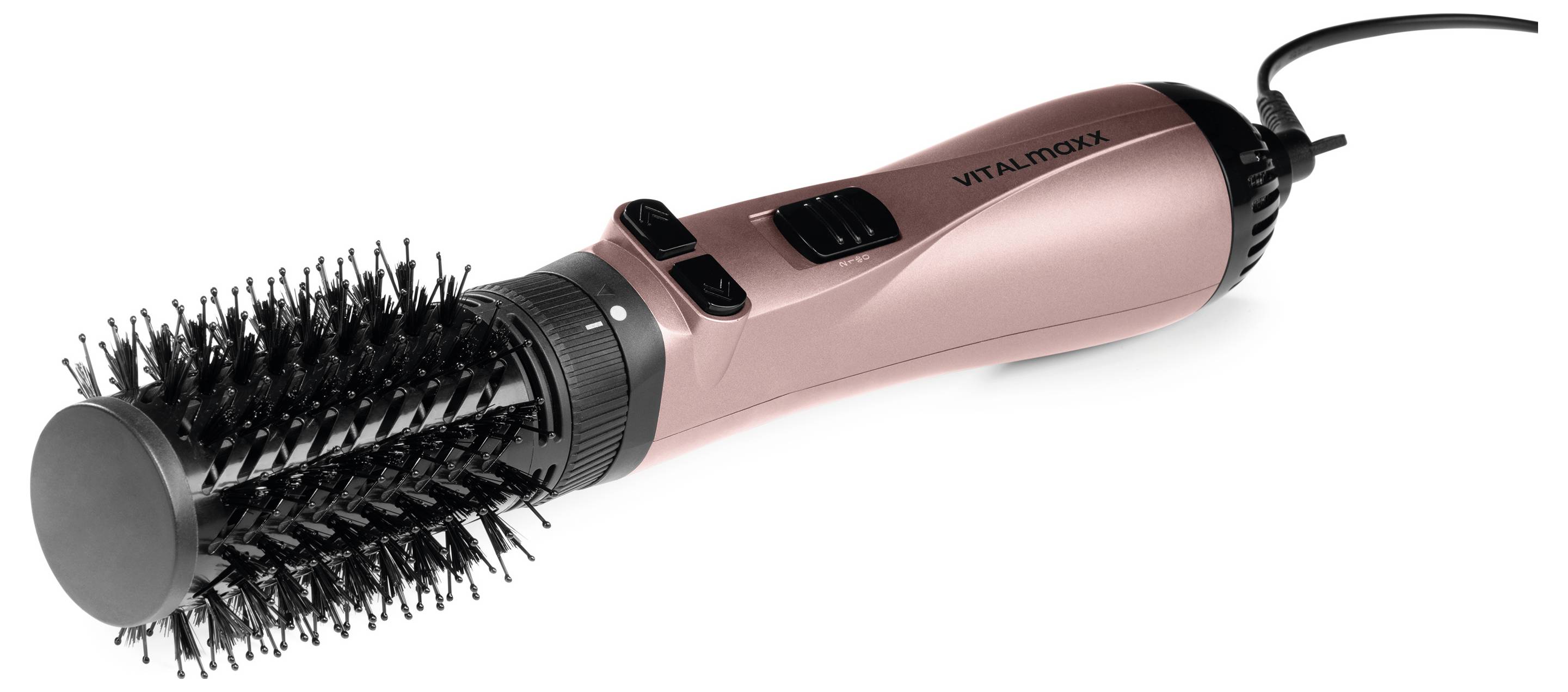 VitalMaxx Warmluftbürste Anthrazit, Rose-1