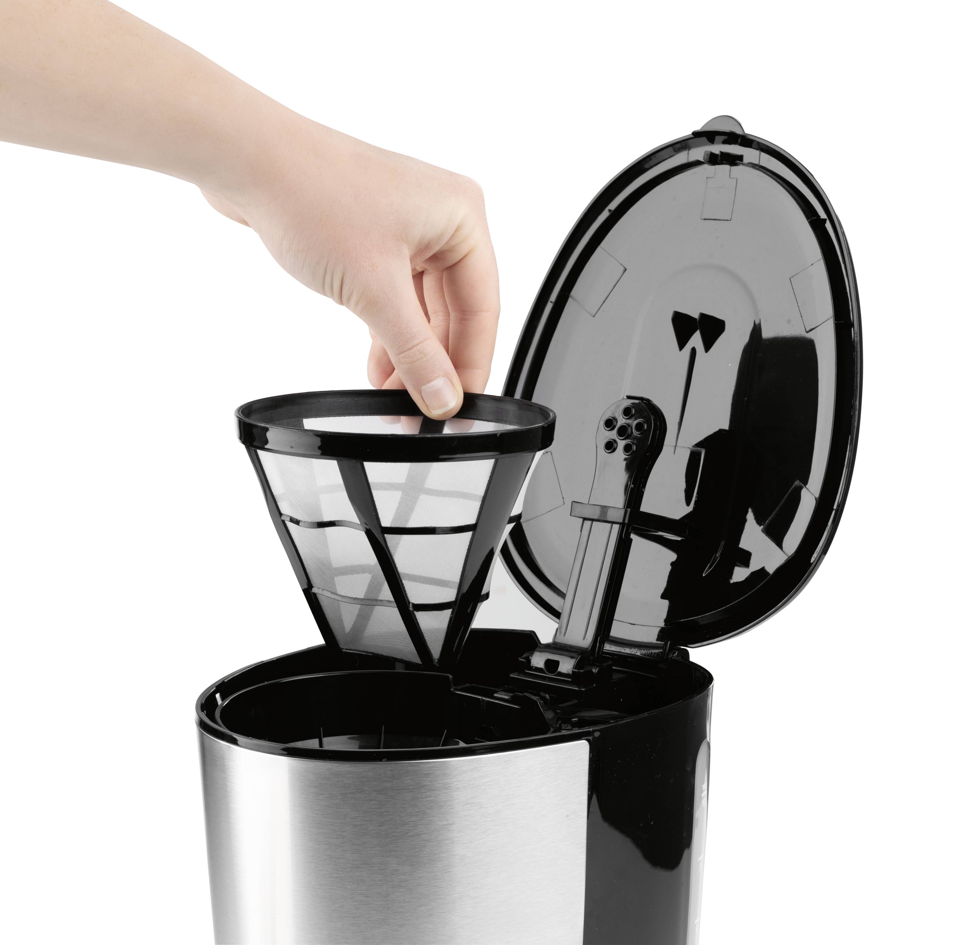 Maxxmee Barista Kaffeemaschine Schwarz, Silber Fassungsvermögen Tassen=10 Glaskanne-5