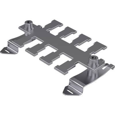 Metallischer Halter oder Clip, symmetrisch geformt, möglicherweise zur Befestigung oder Verbindung mechanischer Teile.