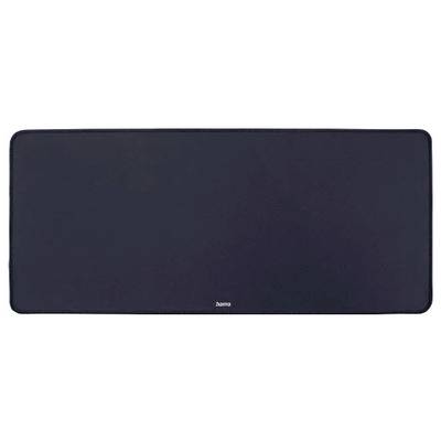 Schwarzes, rechteckiges Mauspad von Hama, minimalistisch gestaltet, bietet eine glatte Oberfläche für präzise Mausbewegungen.