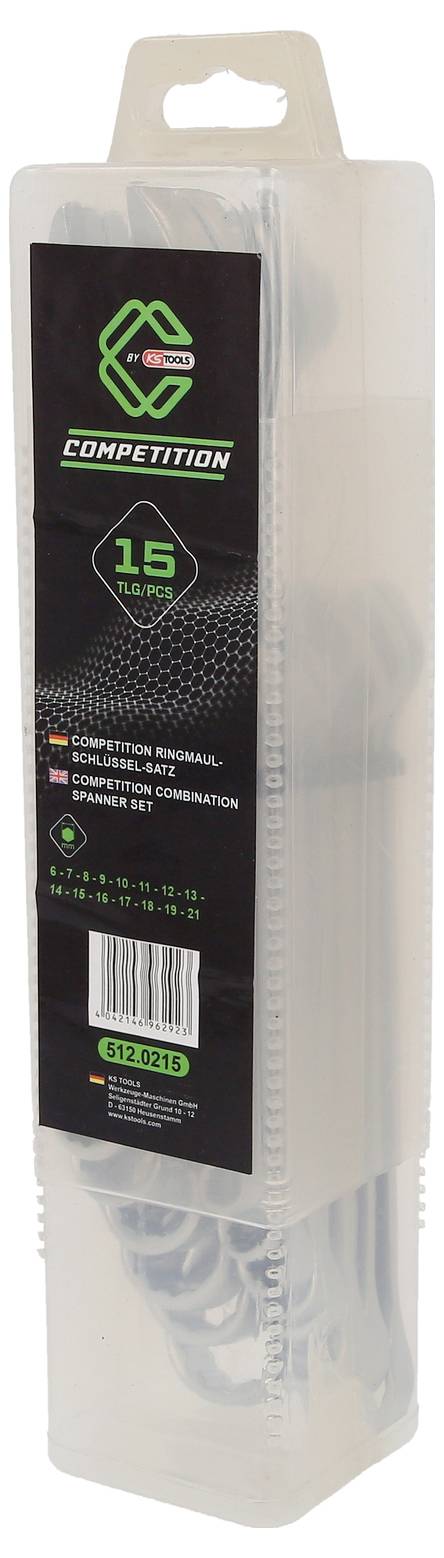 'Satz Kombinationsschlüssel, 16-teilig, in Kunststoffbox, deutsche Anleitung enthalten.'