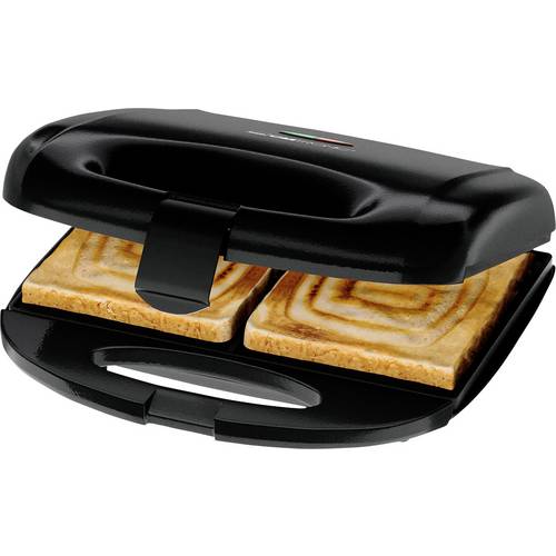 Clatronic ST 3814 Sandwich-Toaster Automatische Temperaturanpassung, Antihaftbeschichtung Schwarz