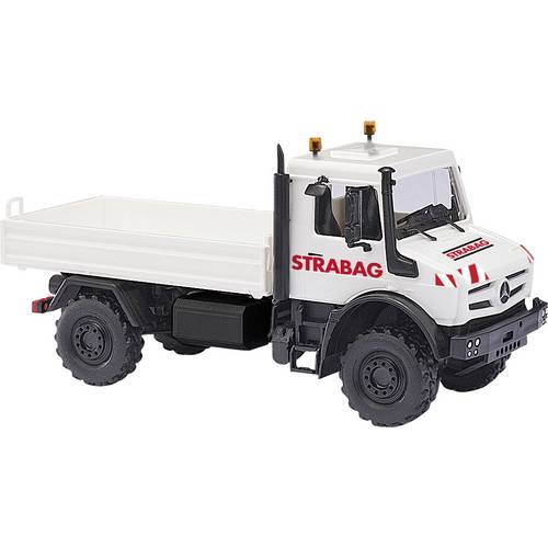 Busch 51057 H0 LKW Modell Mercedes Benz Unimog U 5023, Strabag