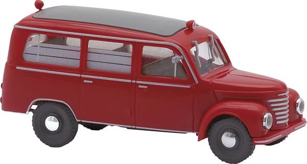 Busch 51264 H0 Einsatzfahrzeug Modell Framo V901/2 Bus, Feuerwehr/Krankenwagen