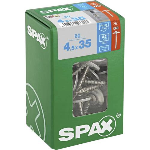 Thumbnail - SPAX 4577000450357 Spenglerschraube 4.5 mm 35 mm T-STAR plus Edelstahl A2 60 St.
