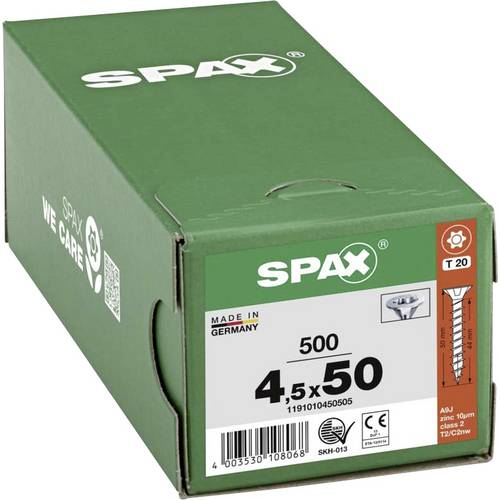 Thumbnail - SPAX 1191010450505 R 88091 Senkkopf/T-STAR Holzschraube 4.5 mm 50 mm T-STAR plus Stahl WIROX 500 St.