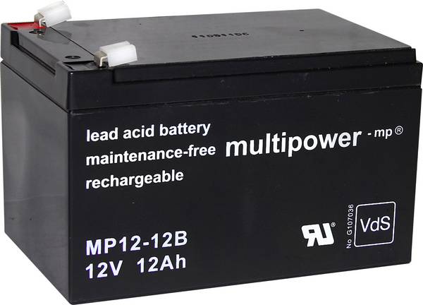 Multipower MP12-12B / 12V 12Ah Blei Akku AGM mit VdS Zulassung