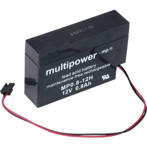 multipower MP0,8-12H 137124 Bleiakku 12 V 0.8 Ah Blei-Vlies (AGM) (B x H x T) 96 x 62 x 25 mm Molex-Stecker Wartungsfrei...