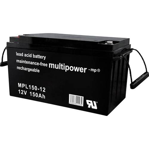 Thumbnail - multipower MPL150-12I 145303 Bleiakku 12 V 150 Ah Blei-Vlies (AGM) (B x H x T) 483 x 240 x 170 mm M8-Schraubanschluss Wa...