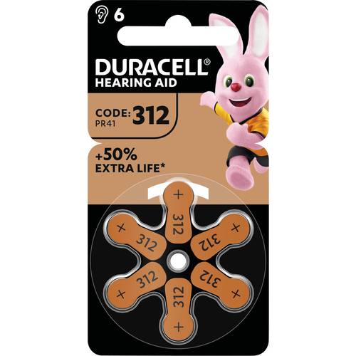 Duracell Hörgerätebatterie ZA 312 1.45 V 1 St. 160 mAh Zink-Luft Batterie