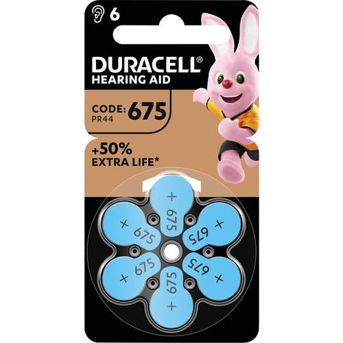 Thumbnail - Duracell Hörgerätebatterie ZA 675 1.45 V 1 St. 630 mAh Zink-Luft Batterie