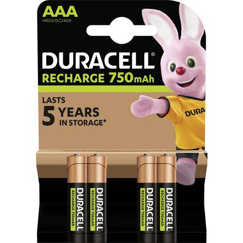 Thumbnail - Duracell Micro (AAA)-Akku NiMH 750 1.2 V 4 St.
