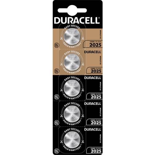 Duracell Knopfzelle CR 2025 3 V 5 St. 165 mAh Lithium Elektro 2025