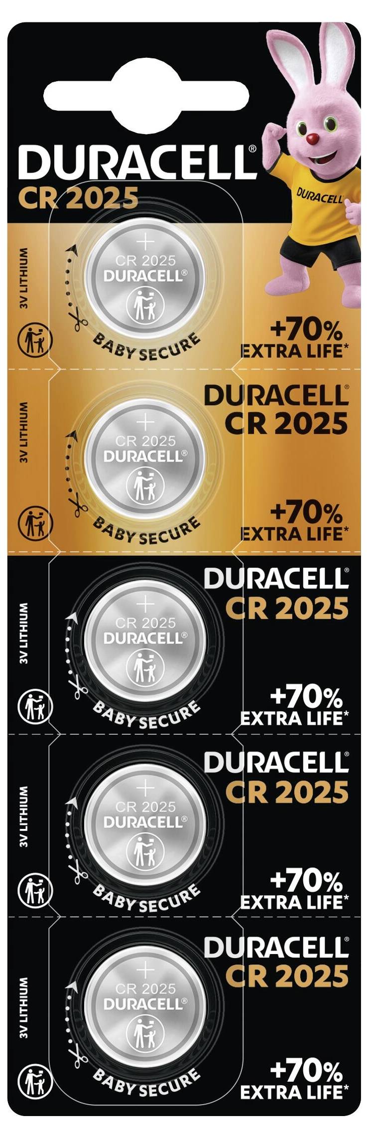 Duracell Knopfzelle CR 2025 3 V 5 St. 165 mAh Lithium Elektro 2025-1