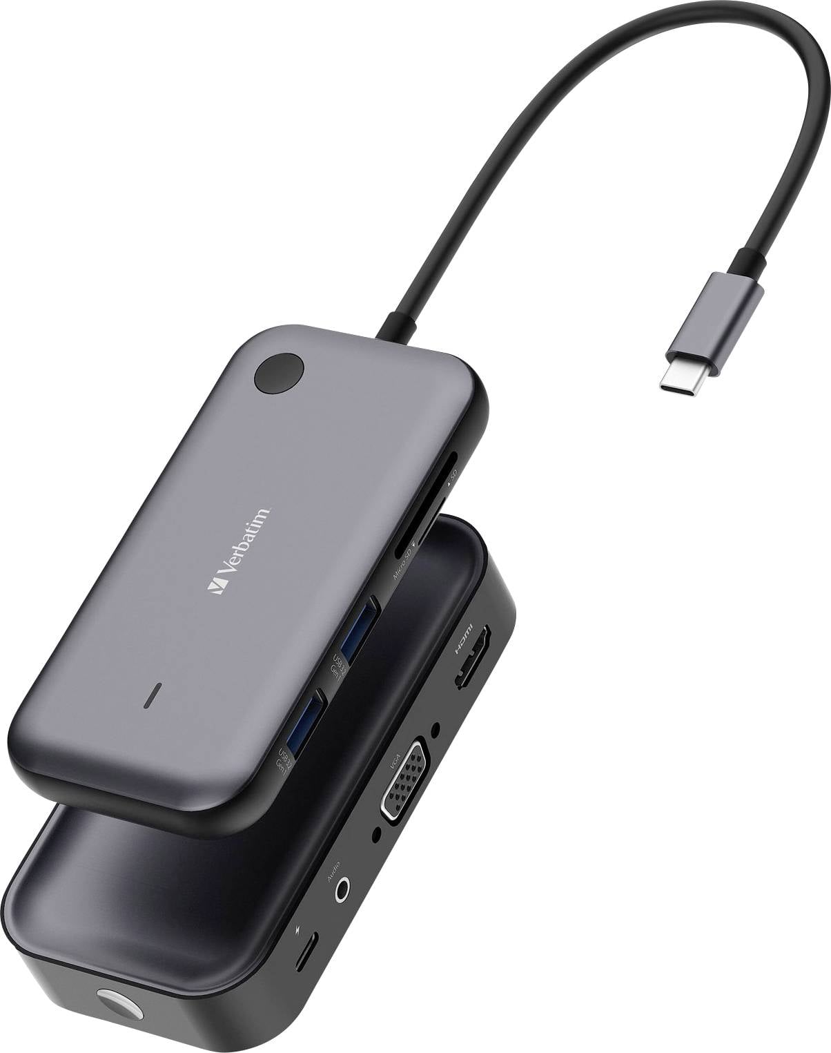 Verbatim WDA-01 "Share My Screen" USB-C® / HDMI Adapter [1x USB-C® - 1x HDMI®] Schwarz, Grau 15 cm