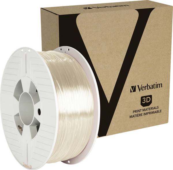 Verbatim 55051 55051 Filament PETG schlagfest, flexibel 1.75 mm 1 kg Transparent  1 St.
