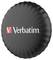 Schwarze, runde Scheibe mit dem roten und weißen 'Verbatim'-Logo in der Mitte.
