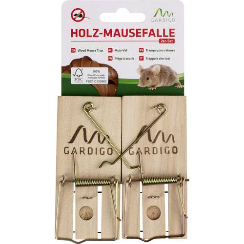 Gardigo Holz Schlagfalle Mausefalle 2 St.