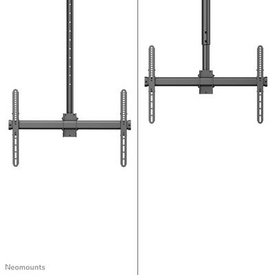 TV-Wandhalterung aus schwarzem Metall mit verstellbarem Arm. Geeignet zur Montage von Flachbildschirmen an der Wand.