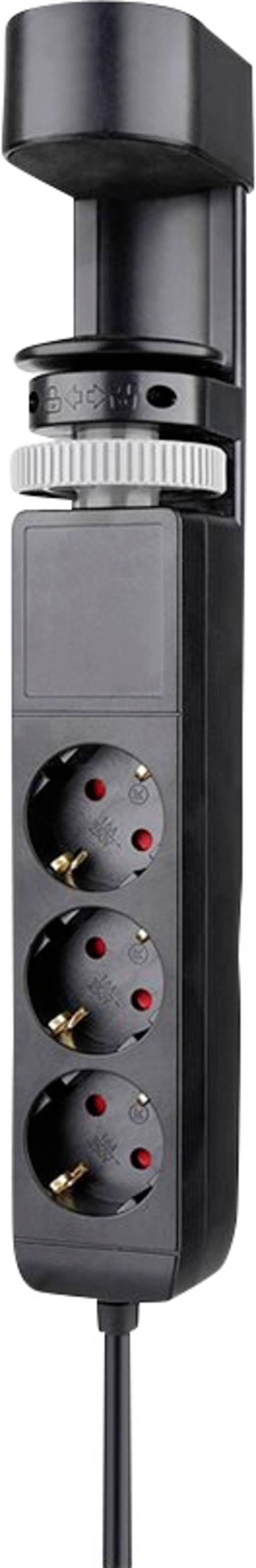 Neomounts DS22-840BL6 Tischsteckdose  Schwarz Schutzkontakt 1 St.