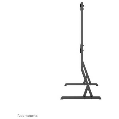 Metallständer seitlich, vorgesehen für Monitor- oder TV-Halterung. Schlankes Design mit stabiler Basis, für professionellen Einsatz.
