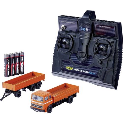 Carson Modellsport 500504159 MB 1620 Plane mit Anhänger 1:87 RC Modellauto Elektro LKW inkl. Akku, Ladegerät und Senderb...