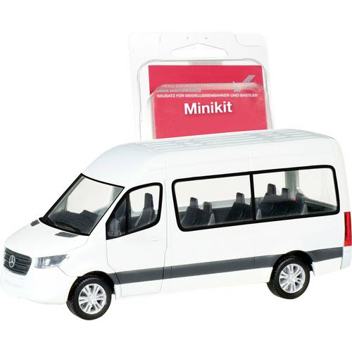 Herpa 013468 H0 Bus Modell Mercedes Benz Sprinter Bus Hochdach, weiß