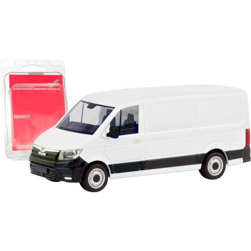 Herpa 013857 H0 LKW Modell MAN TGE Kasten Flachdach, weiß