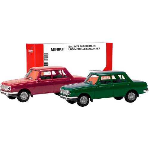Thumbnail - Herpa 013918-002 H0 PKW Modell Wartburg 353 66, karminrot und atlantikgrün