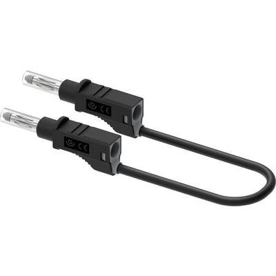 Electro PJP 2211/600V-CD1-50N Messleitung Bananenstecker 50 cm Schwarz 1 St.-0