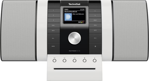 TechniSat MULTYRADIO 4.0 SE, schwarz/weiß Internet Tischradio DAB+, UKW USB, CD, UKW, DAB+, Internetradio, Bluetooth®, WLAN, MP3  Inkl. Fernbedienung, Spotify, Akku-Ladefunktion Schwarz, Weiß