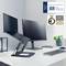 Ein Büroarbeitsplatz mit Laptop- und Monitorständer. Empfohlen vom Institut für Gesundheit und Ergonomie, Gewinner des German Design Award 2024.