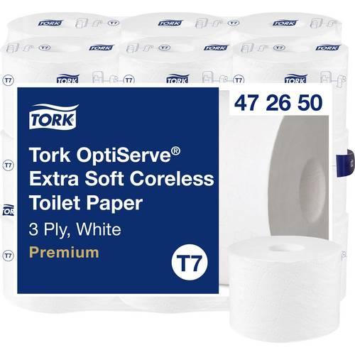 Thumbnail - TORK Toilettenpapier T7-System Hülsenloses Toilettenpapier 3-lag T7 472650 Anzahl der Lagen: 3 lagig 18 St.