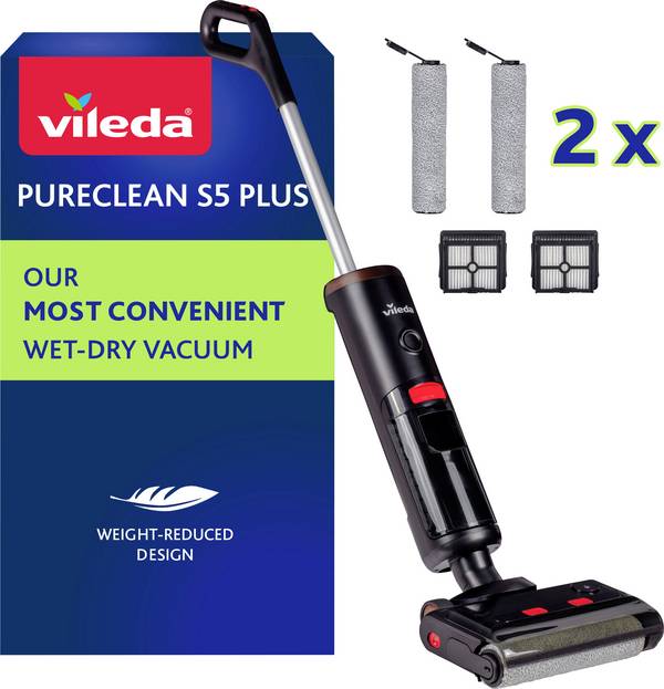 Vileda PureClean S5 Plus 178236 Nass-/Trockensauger    kabellos