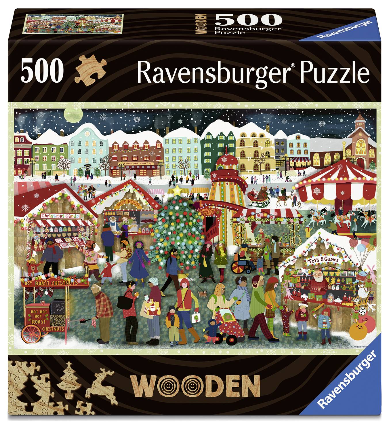 Erwachsenenpuzzle 500 Teile - Christmas 12001539 RAVENSBURGER - Wooden Puzzle - Weihnachtsmarkt 500 Teile 1 St. 12001539-1