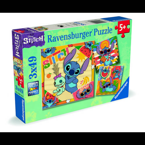 Kinderpuzzle 3x49 Teile - Disney Stitch 12004114 1 St.