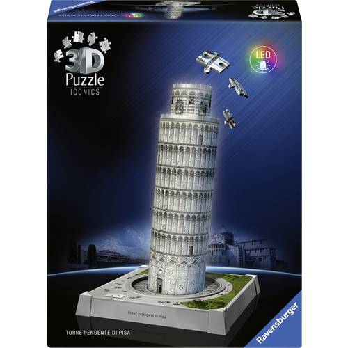 Ravensburger 3D Puzzle Iconics: Schiefer Turm von Pisa mit LED 12008028 1 St.