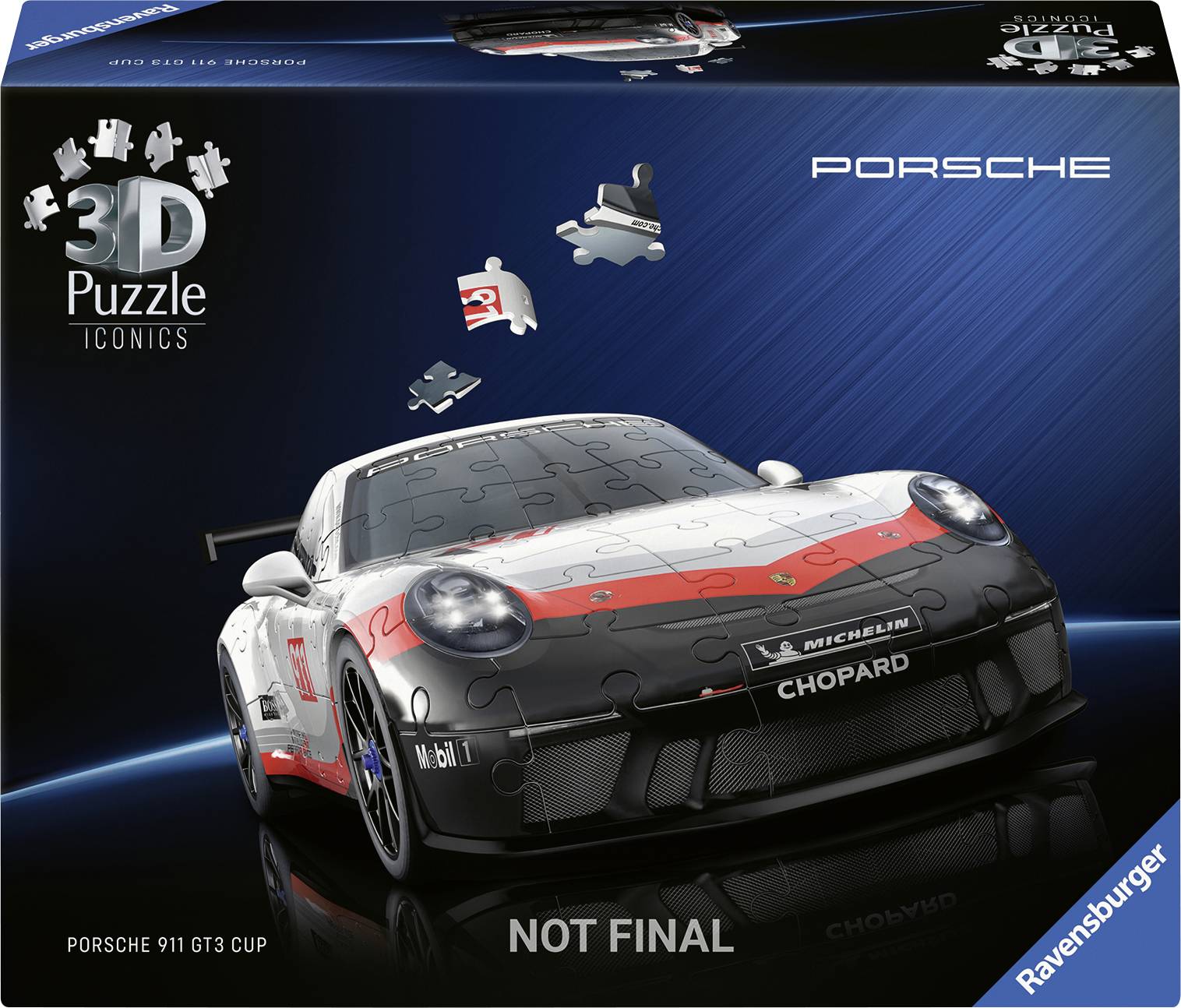 Ravensburger 3D Puzzle Iconics: Porsche 911 GT3 Cup 12008039 1 St.